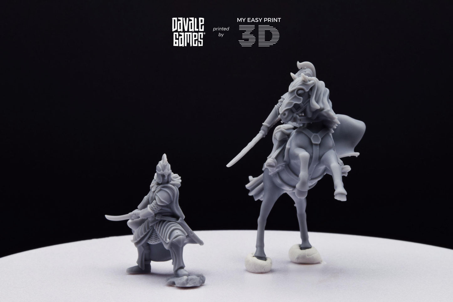 Demon&#39;s Slaughter Elf - Foot and Mounted - Davale Games - 3D Printed with high quality resin for LOTR/D&D games