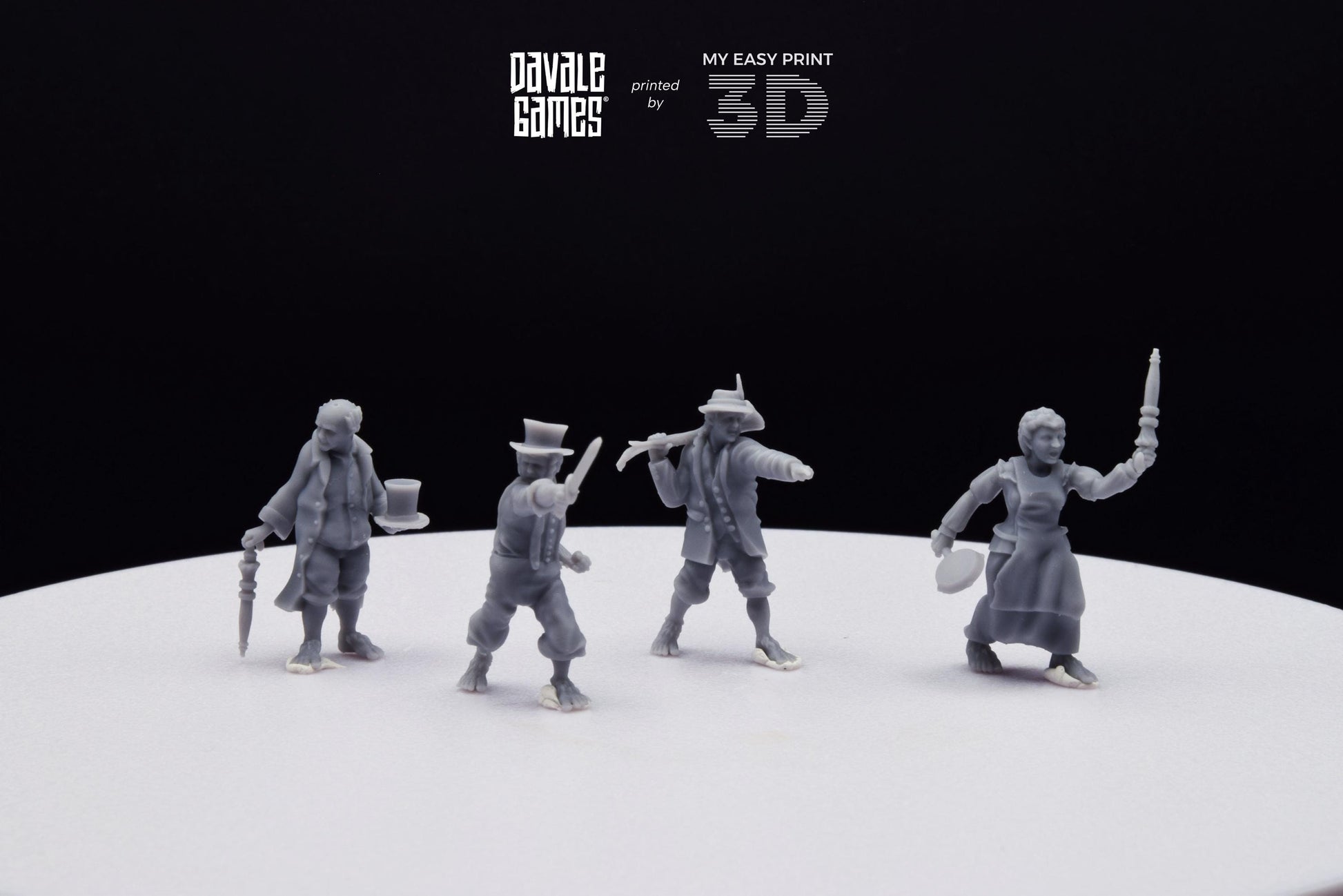 Halfmen Oficial - Davale Games - 3D Printed with high quality resin for LOTR/D&D games