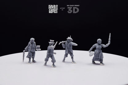 Halfmen Oficial - Davale Games - 3D Printed with high quality resin for LOTR/D&D games