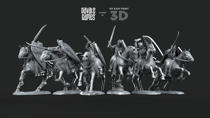 Galanthir Elves Cavalry - Davale Games - 3D Printed with high quality resin for LOTR/D&D games
