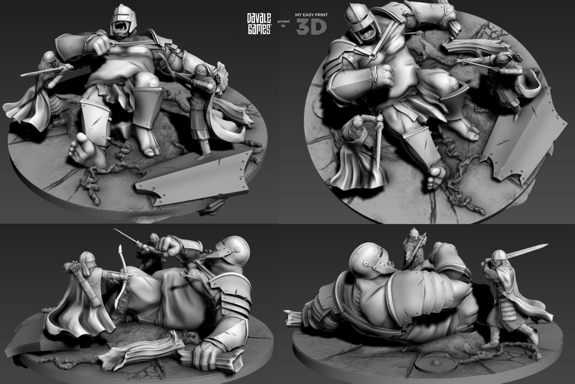 Death Troll - Blood-Handed Orcs - Davale Games - 3D Printed with high quality resin for LOTR/D&D games