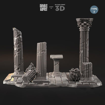 Greek Ruins - Scenery - Davale Games - Wargame / Mythological games - 3D Printed with high quality resin