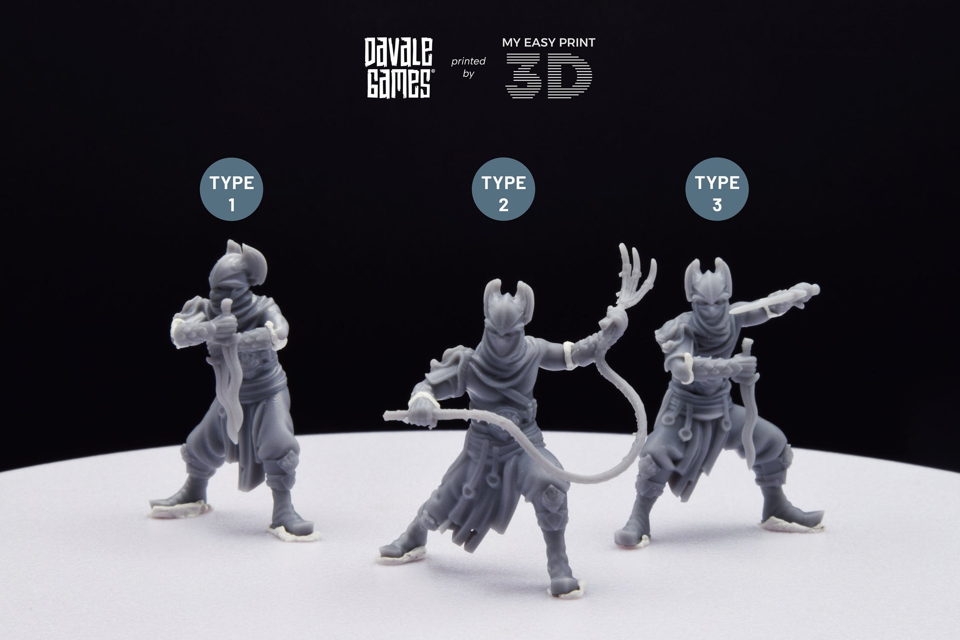 Dragon Army Assassin - Davale Games - 3D Printed with high quality resin for LOTR/D&D games
