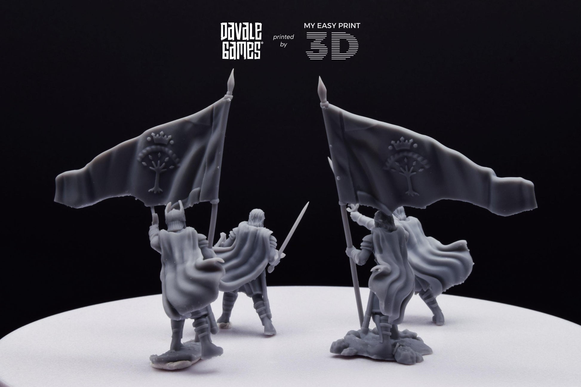 High Human Commander - Davale Games - 3D Printed with high quality resin for LOTR/D&D games