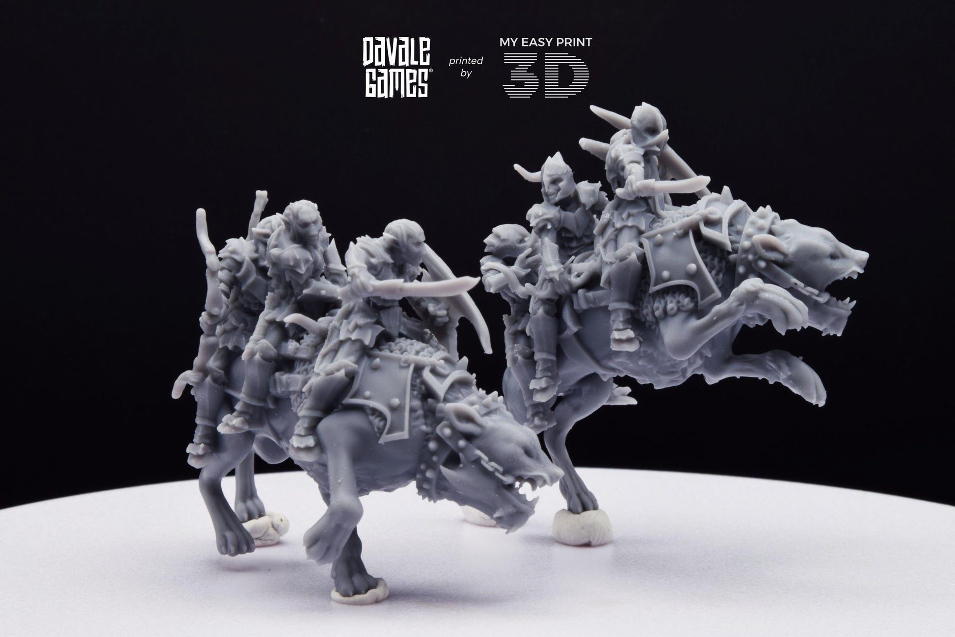 Goblin Rider - Davale Games - 3D Printed with high quality resin for LOTR/D&D games