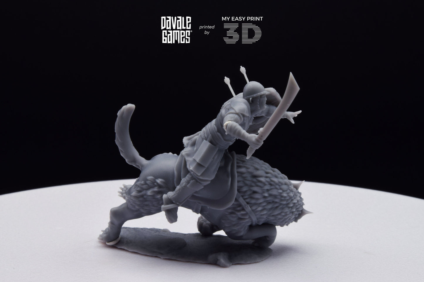 Death Warg Rider - Mounted - Davale Games - 3D Printed with high quality resin for LOTR/D&D games