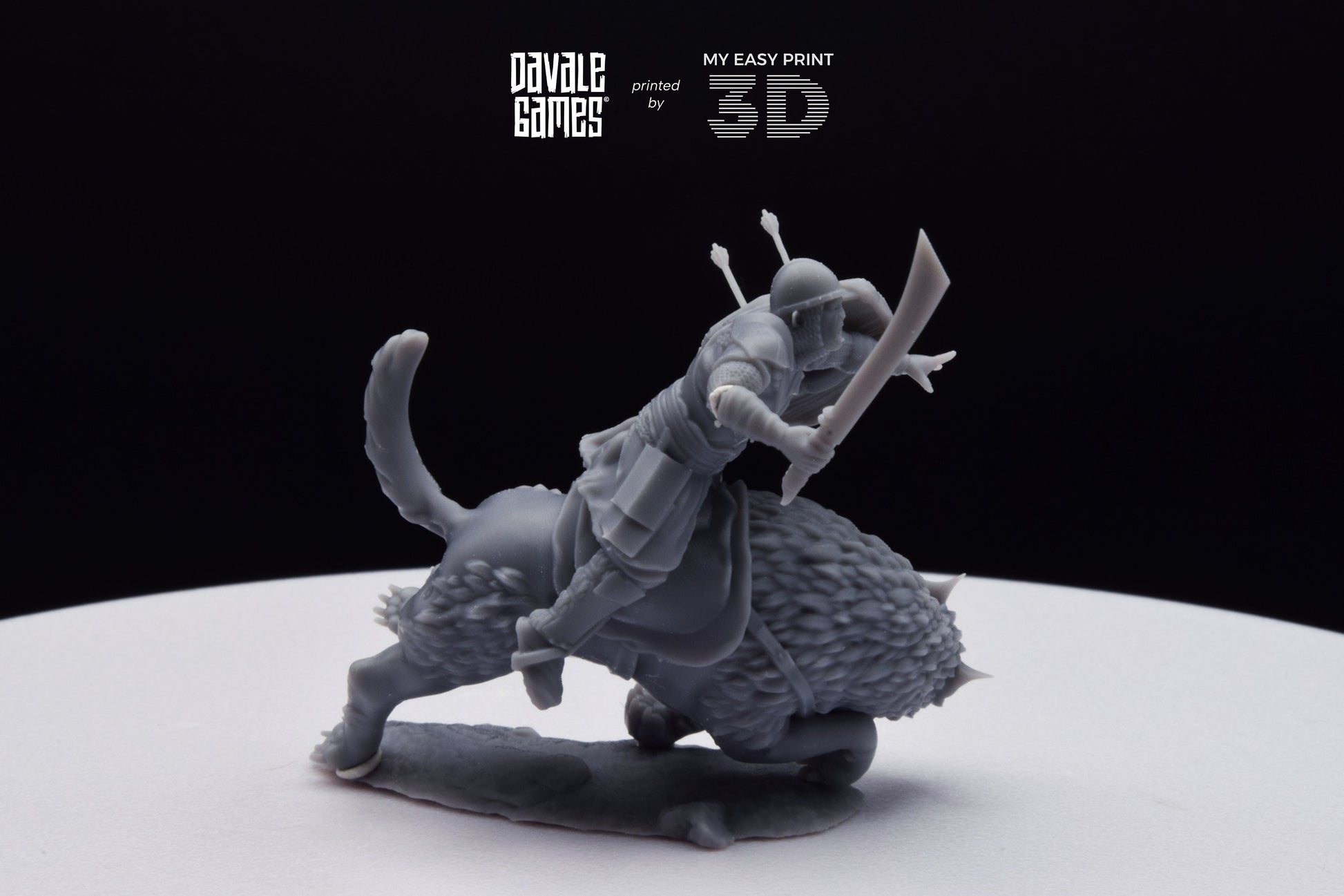 Death Warg Rider - Mounted - Davale Games - 3D Printed with high quality resin for LOTR/D&D games