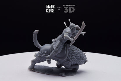 Death Warg Rider - Mounted - Davale Games - 3D Printed with high quality resin for LOTR/D&D games