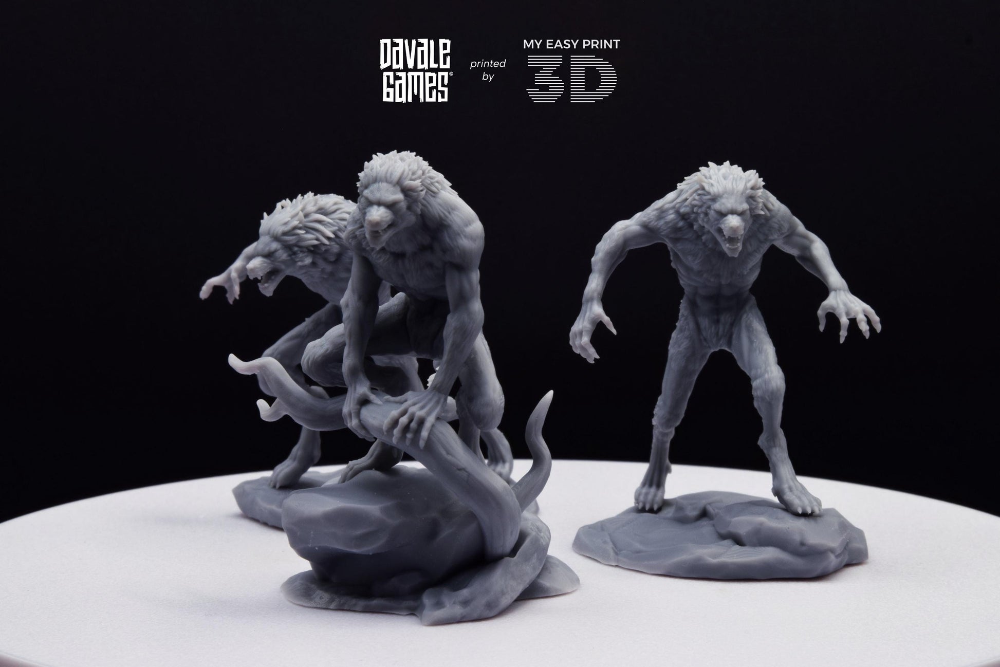 Lycanthropes of Anagar - Davale Games - 3D Printed with high quality resin for LOTR/D&D games