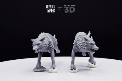Savage Warg - Super Orcs - Davale Games - 3D Printed with high quality resin for LOTR/D&D games