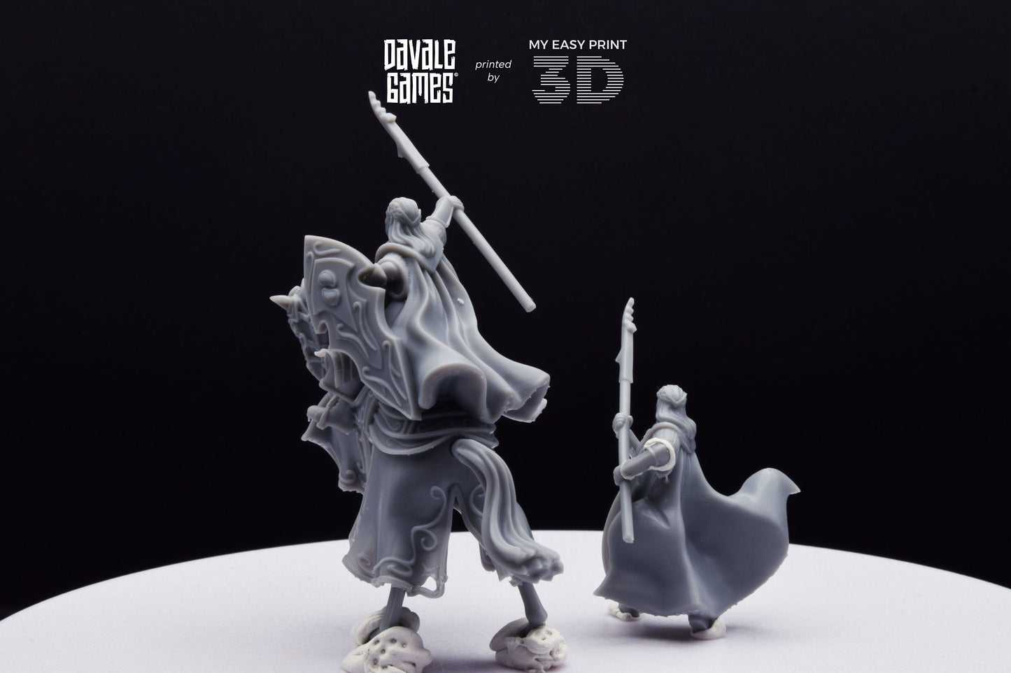 Bloody Elf King - Foot and Mounted - Davale Games - 3D Printed with high quality resin for LOTR/D&D games