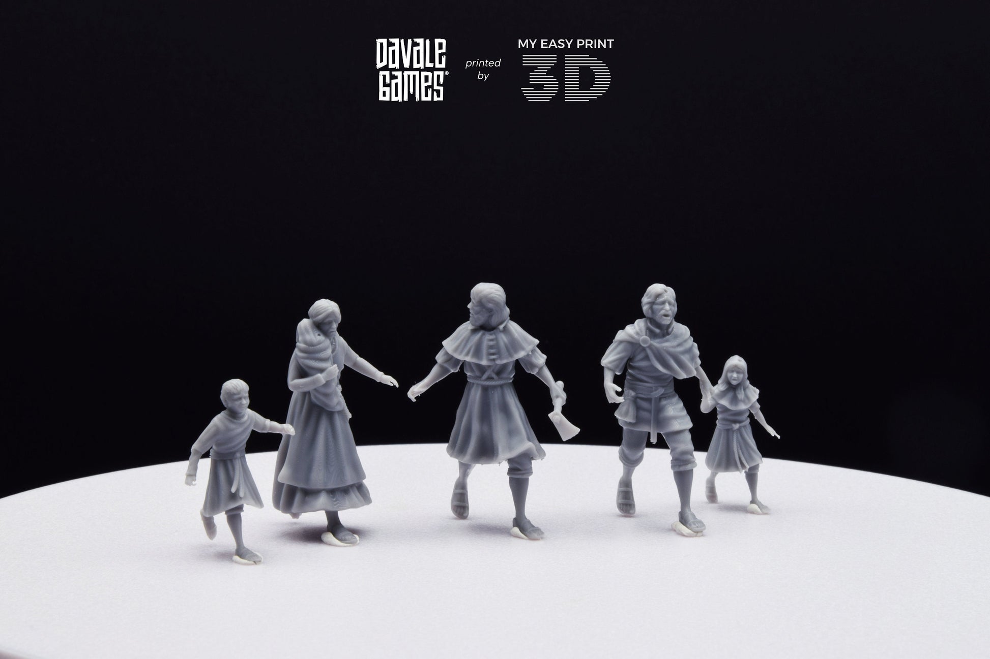Peasants Fleeing - Davale Games - Historical games - 3D Printed with high quality resin