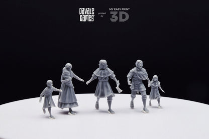 Peasants Fleeing - Davale Games - Historical games - 3D Printed with high quality resin