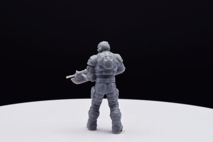 Gears Of War COG Soldier Winter Male Miniature - TheSTLSmith - 3D Printed with high quality resin for Skirmish/D&D games