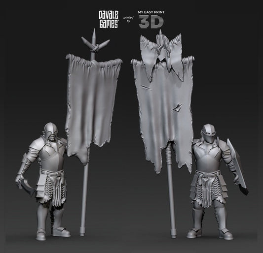 Super Orc Banner - Davale Games - 3D Printed with high quality resin for LOTR/D&D games