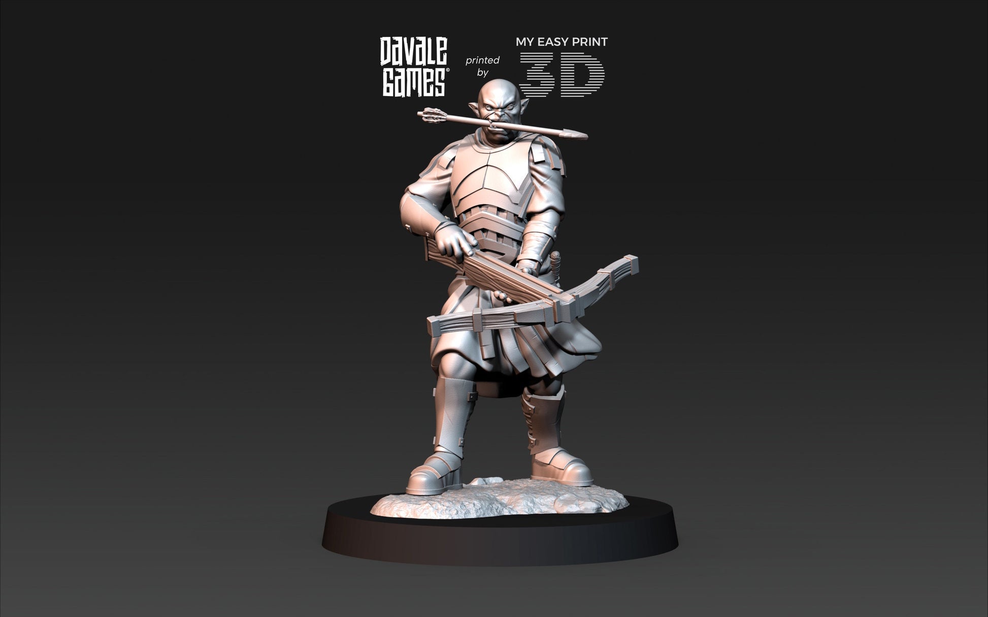Blood-Handed Captain with Crossbow - Davale Games - 3D Printed with high quality resin for LOTR/D&D games