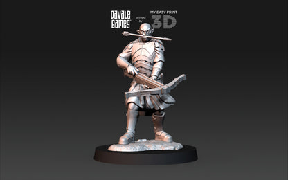 Blood-Handed Captain with Crossbow - Davale Games - 3D Printed with high quality resin for LOTR/D&D games
