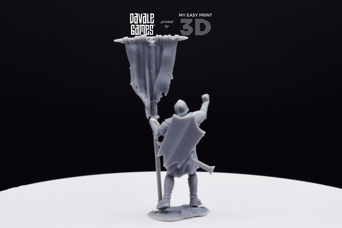 Blood-Handed Orc with Banner - Davale Games - 3D Printed with high quality resin for LOTR/D&D games