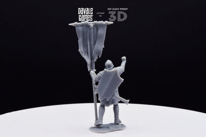 Blood-Handed Orc with Banner - Davale Games - 3D Printed with high quality resin for LOTR/D&D games