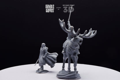 King of the Forest - Foot and Mounted - Davale Games - 3D Printed with high quality resin for LOTR/D&D games