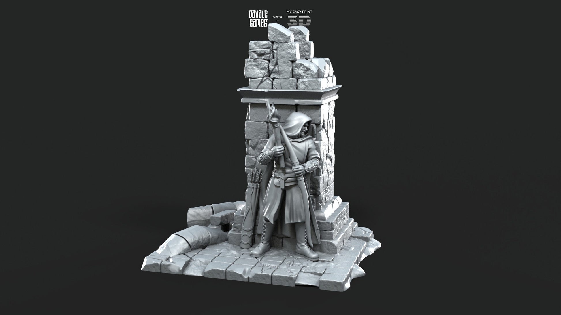 Scenery with Scenes of War - Davale Games - 3D Printed with high quality resin for LOTR/D&D games