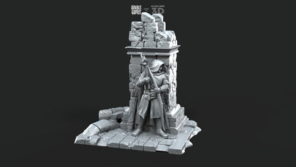 Scenery with Scenes of War - Davale Games - 3D Printed with high quality resin for LOTR/D&D games