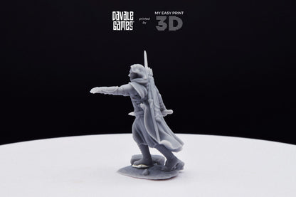 Madir, Captain of Rangers - Grey Castle - Davale Games - 3D Printed with high quality resin for LOTR/D&D games