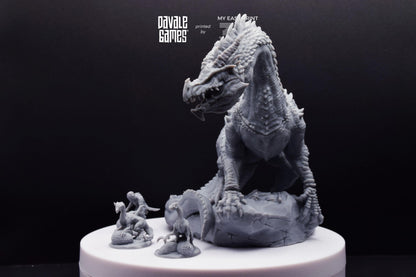 Mountain Drake - Goblins of the cave - Davale Games - 3D Printed with high quality resin for LOTR/D&D games