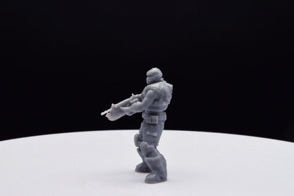 Gears Of War COG Soldier Summer Male Old Miniature - TheSTLSmith - 3D Printed with high quality resin for Skirmish/D&D games