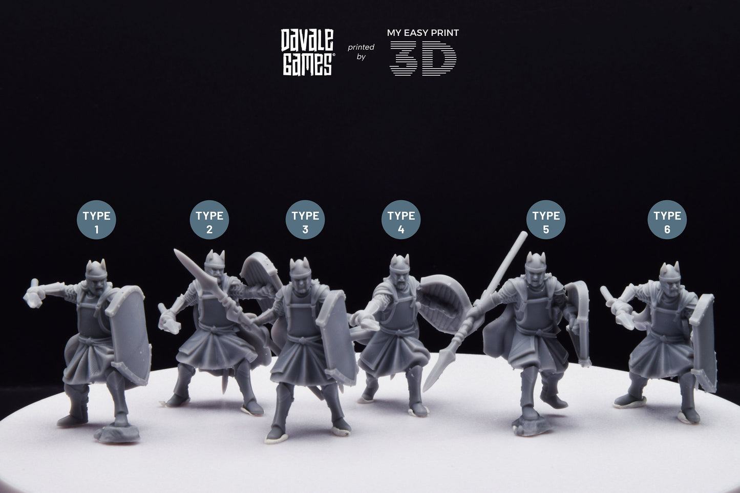 High Human with Spear - Davale Games - 3D Printed with high quality resin for LOTR/D&D games