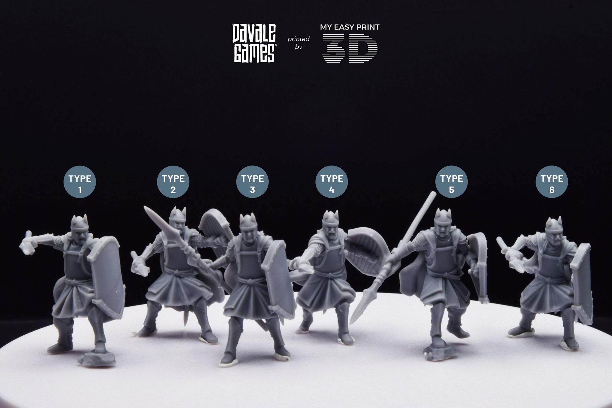 High Human with Spear - Davale Games - 3D Printed with high quality resin for LOTR/D&D games