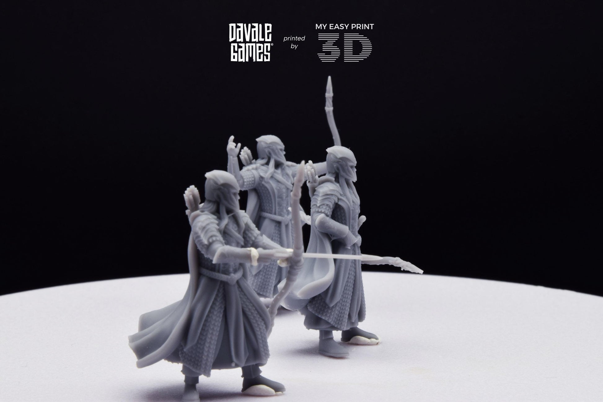 Wood Elf Archers - Davale Games - 3D Printed with high quality resin for LOTR/D&D games