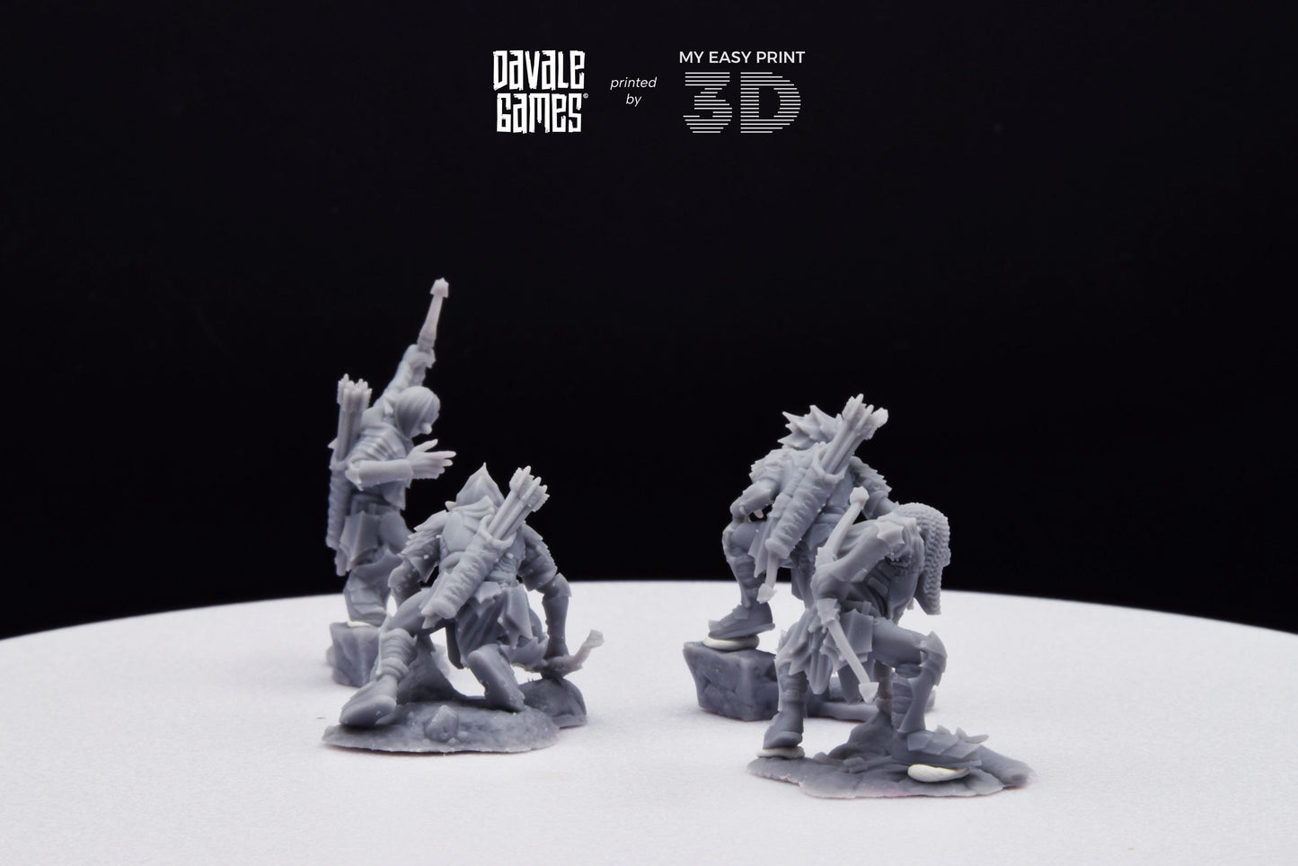 Archers - Goblins of the cave - Davale Games - 3D Printed with high quality resin for LOTR/D&D games