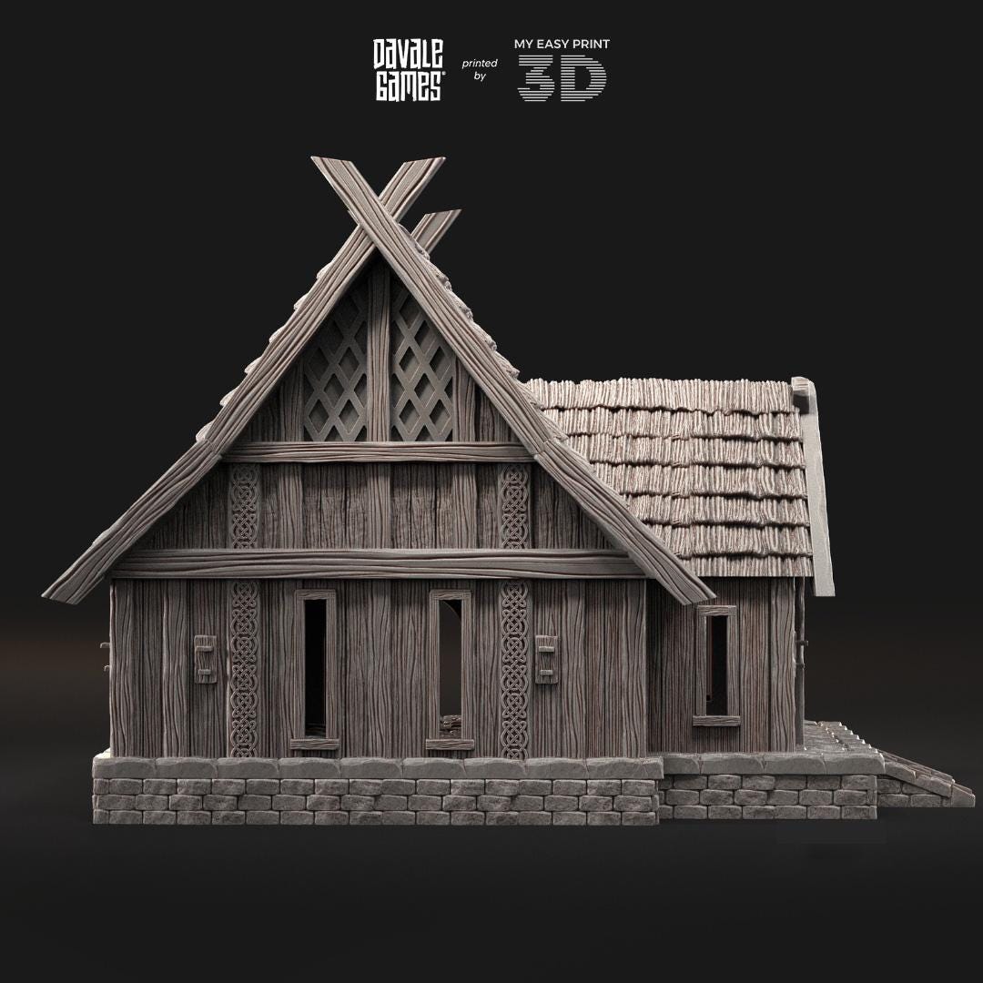 Viking House - Scenery - Davale Games - Mythological games - 3D Printed with high quality resin or PLA+