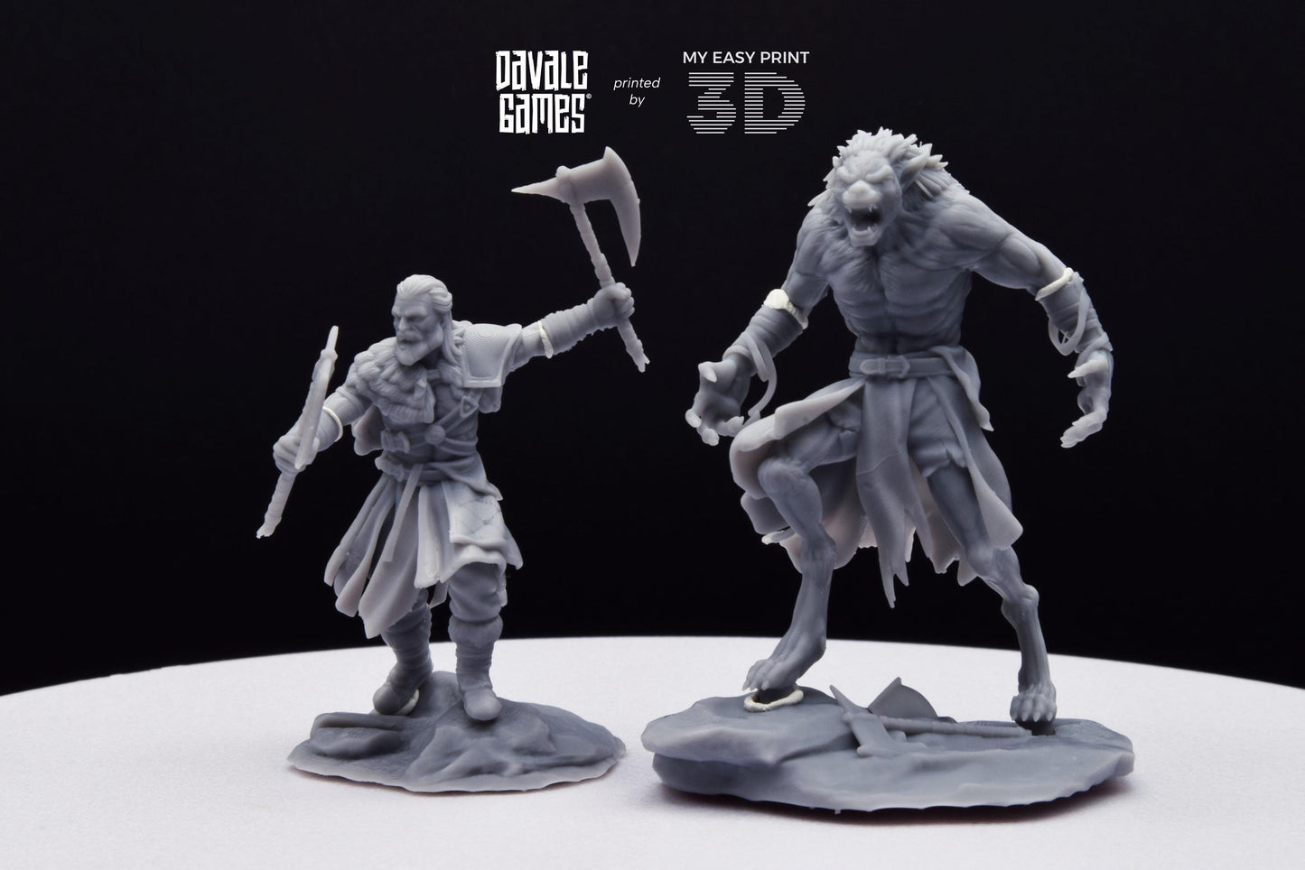 Ragnar, Halfwolf - Human and Wolf form (ODIN) - Davale Games - Mythological games - 3D Printed with high quality resin