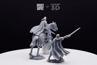 West Humans Comissary - Foot and Mounted - Davale Games - 3D Printed with high quality resin for LOTR/D&D games