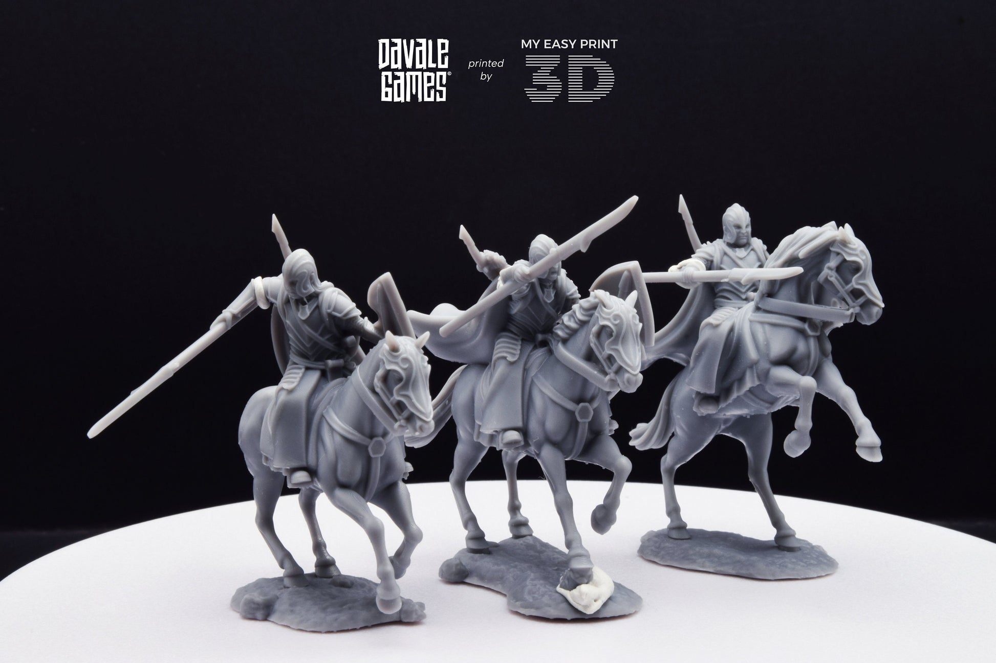 Bloody High Elf Knight - Mounted - Davale Games - 3D Printed with high quality resin for LOTR/D&D games