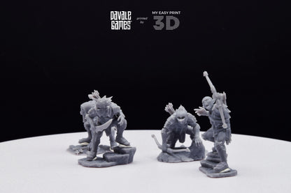 Archers - Goblins of the cave - Davale Games - 3D Printed with high quality resin for LOTR/D&D games