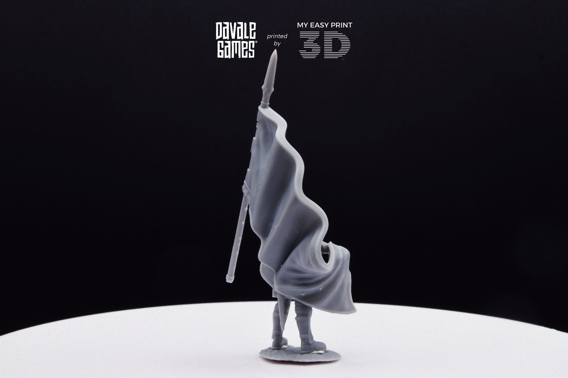 Grey Castle Banner - Davale Games - 3D Printed with high quality resin for LOTR/D&D games