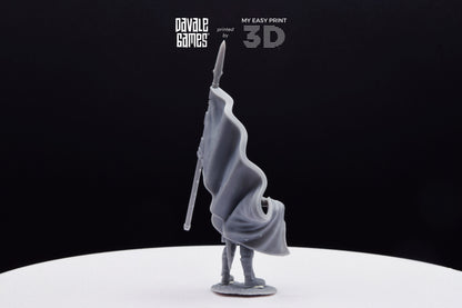 Grey Castle Banner - Davale Games - 3D Printed with high quality resin for LOTR/D&D games