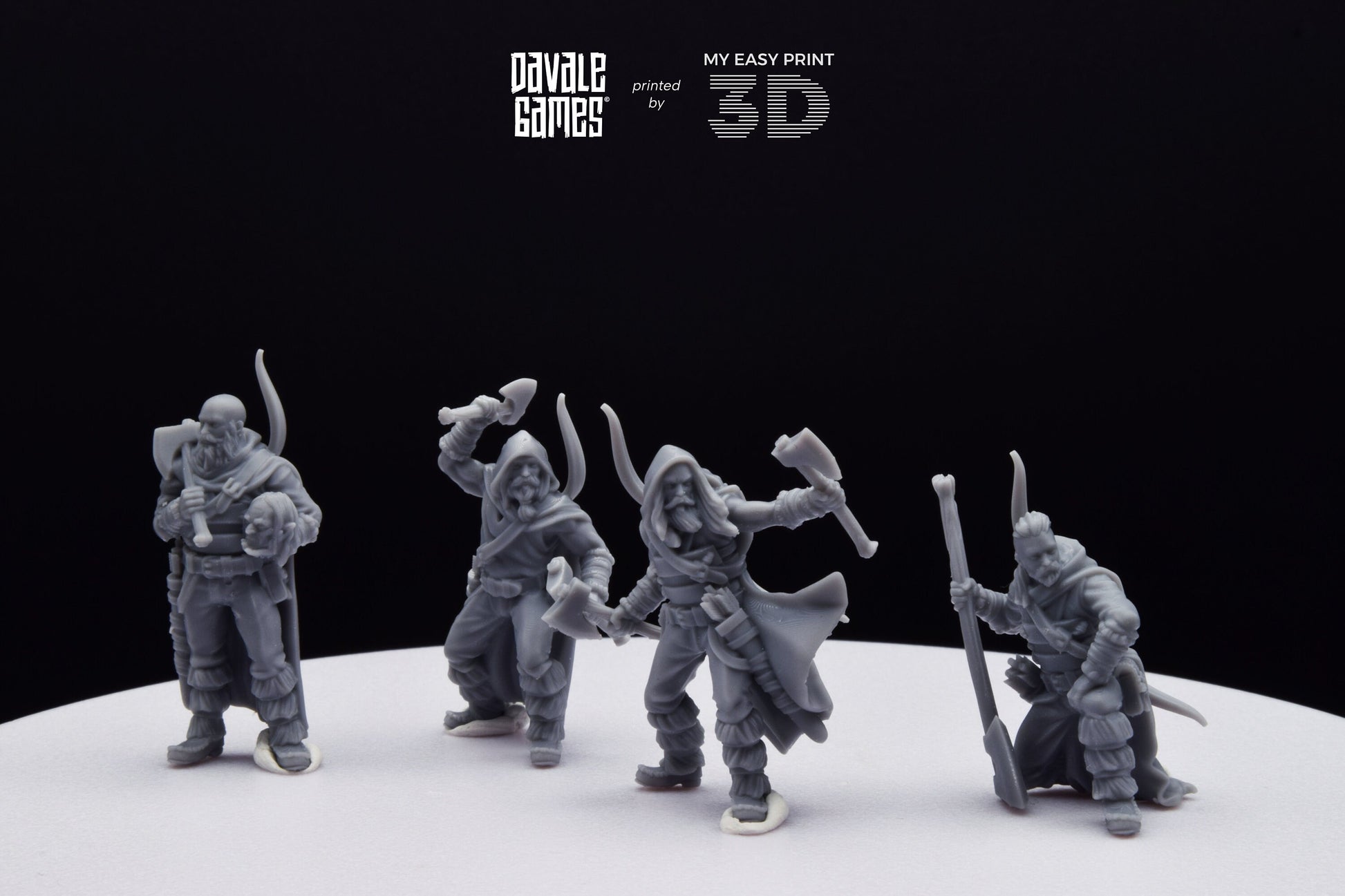 Bearmen on foot New Poses - Davale Games - 3D Printed with high quality resin for LOTR/D&D games
