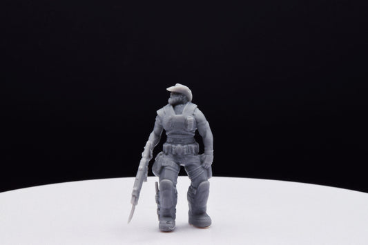 Gears Of War Dizzy Wallin Winter Ot Miniature - TheSTLSmith - 3D Printed with high quality resin for Skirmish/D&D games