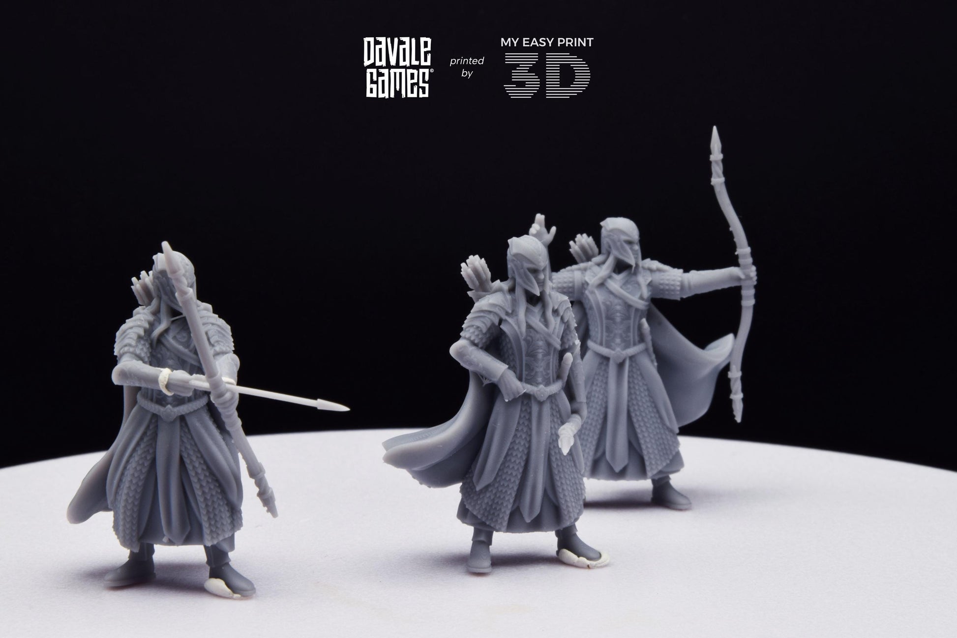 Wood Elf Archers - Davale Games - 3D Printed with high quality resin for LOTR/D&D games