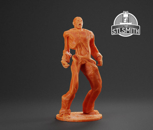 Doom Zombie Flaming [3] Miniature - Fanmade - TheSTLSmith - 3D Printed with high quality resin for Skirmish/D&D games