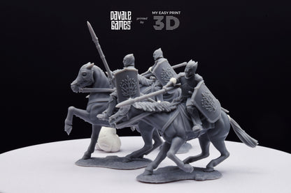 Grey Castle Knights - Davale Games - 3D Printed with high quality resin for LOTR/D&D games