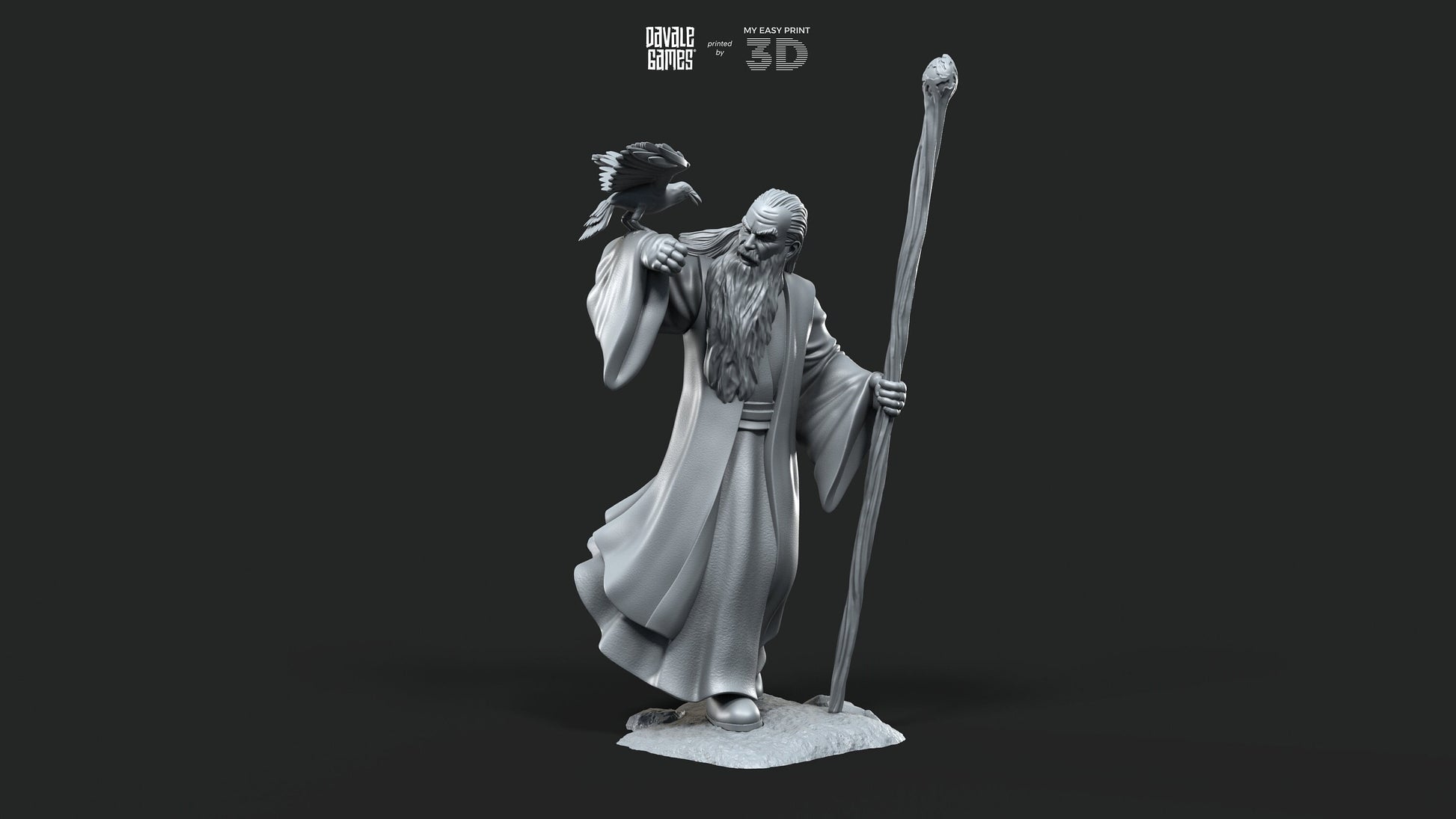 Blood-Handed Mage - Foot and Mounted - Davale Games - 3D Printed with high quality resin for LOTR/D&D games