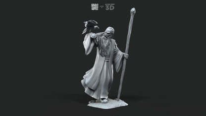 Blood-Handed Mage - Foot and Mounted - Davale Games - 3D Printed with high quality resin for LOTR/D&D games