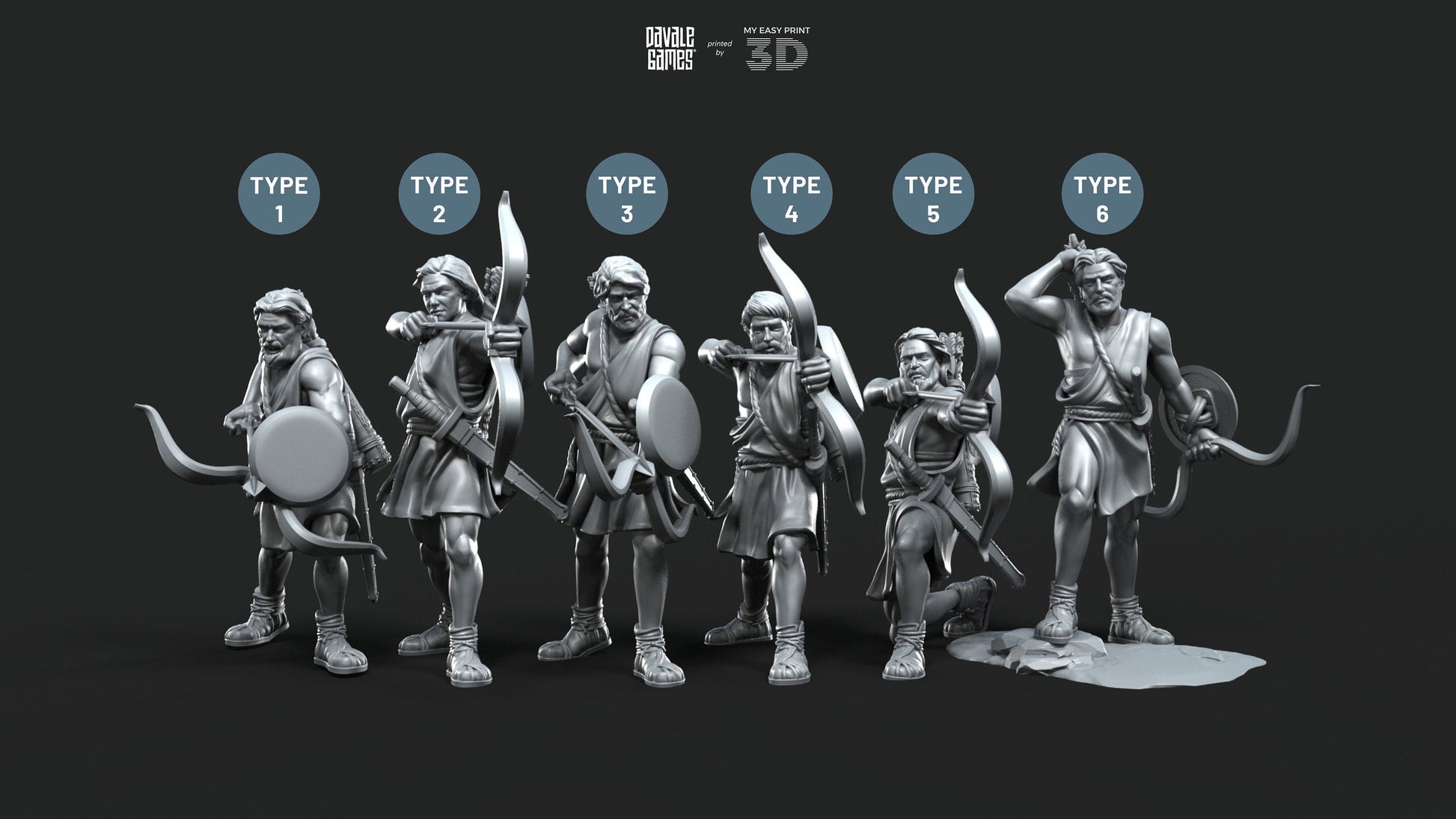 Toxotaï Archers (ZEUS) - Mythology at Wars - Davale Games - Historical games - 3D Printed with high quality resin