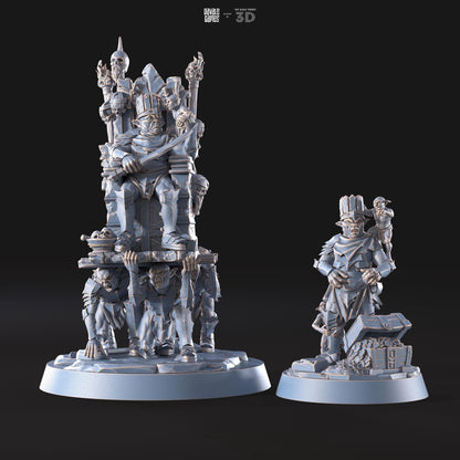 Gruluk the Big King of the Cave - Goblins of the cave - Davale Games - 3D Printed with high quality resin for LOTR/D&D games