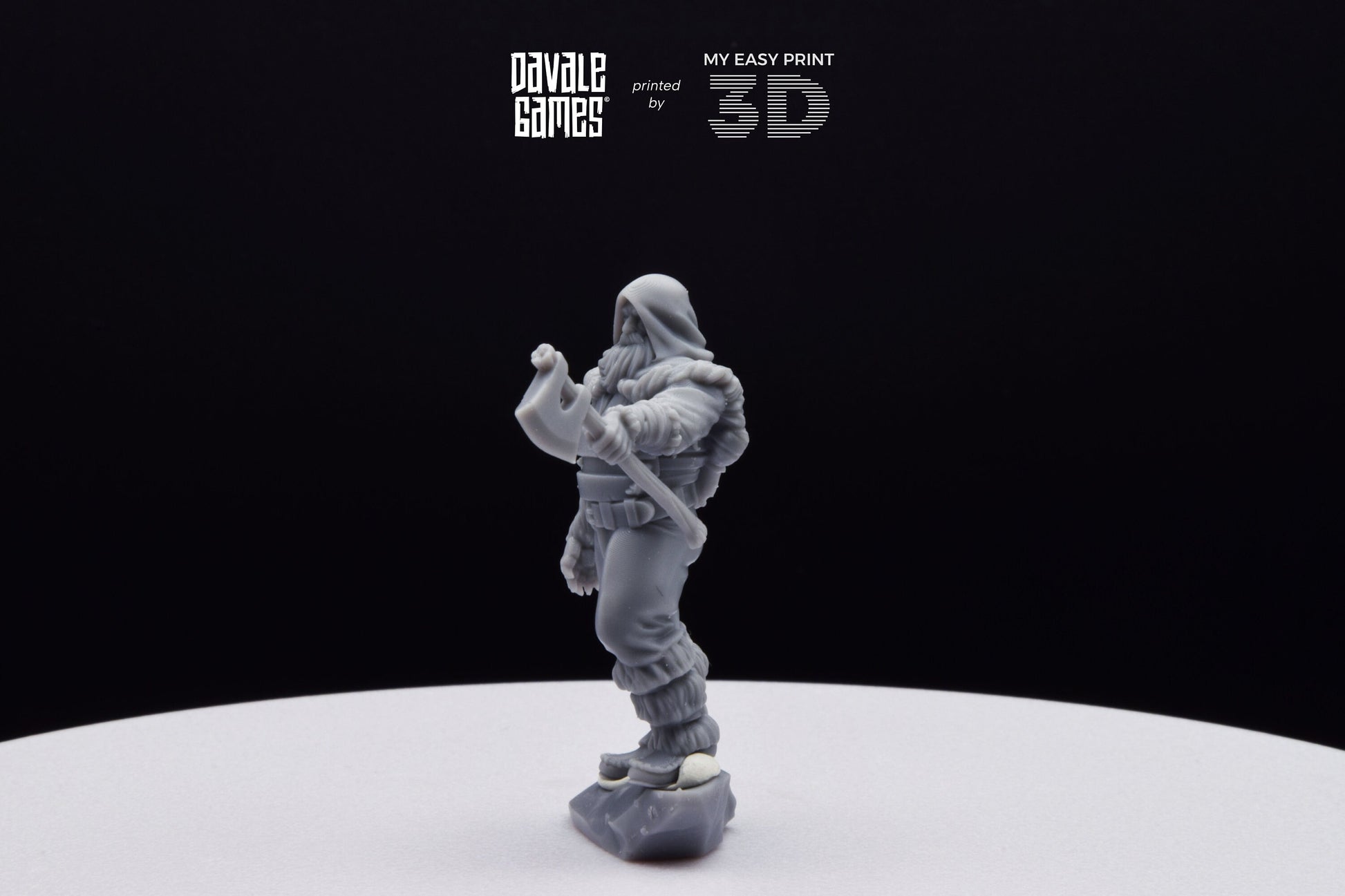 Grudder The Bearman - Davale Games - 3D Printed with high quality resin for LOTR/D&D games